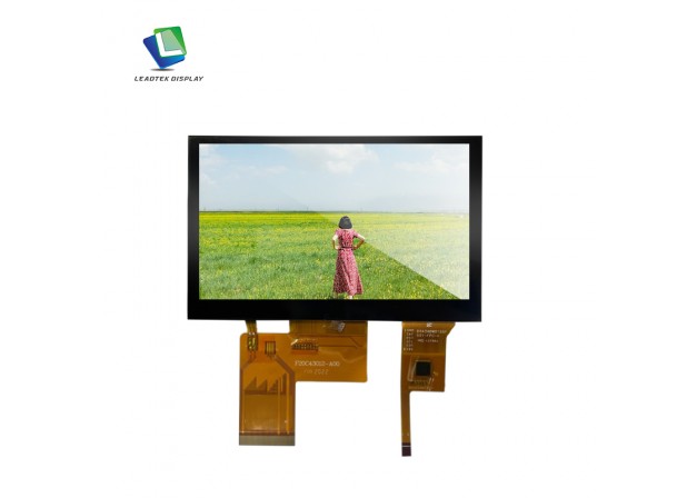 Touch Panel Display Landscape 4.3 Inch Customized 800*480 IPS Normally Black Driver IC ST7262E43 RGB TFT LCD